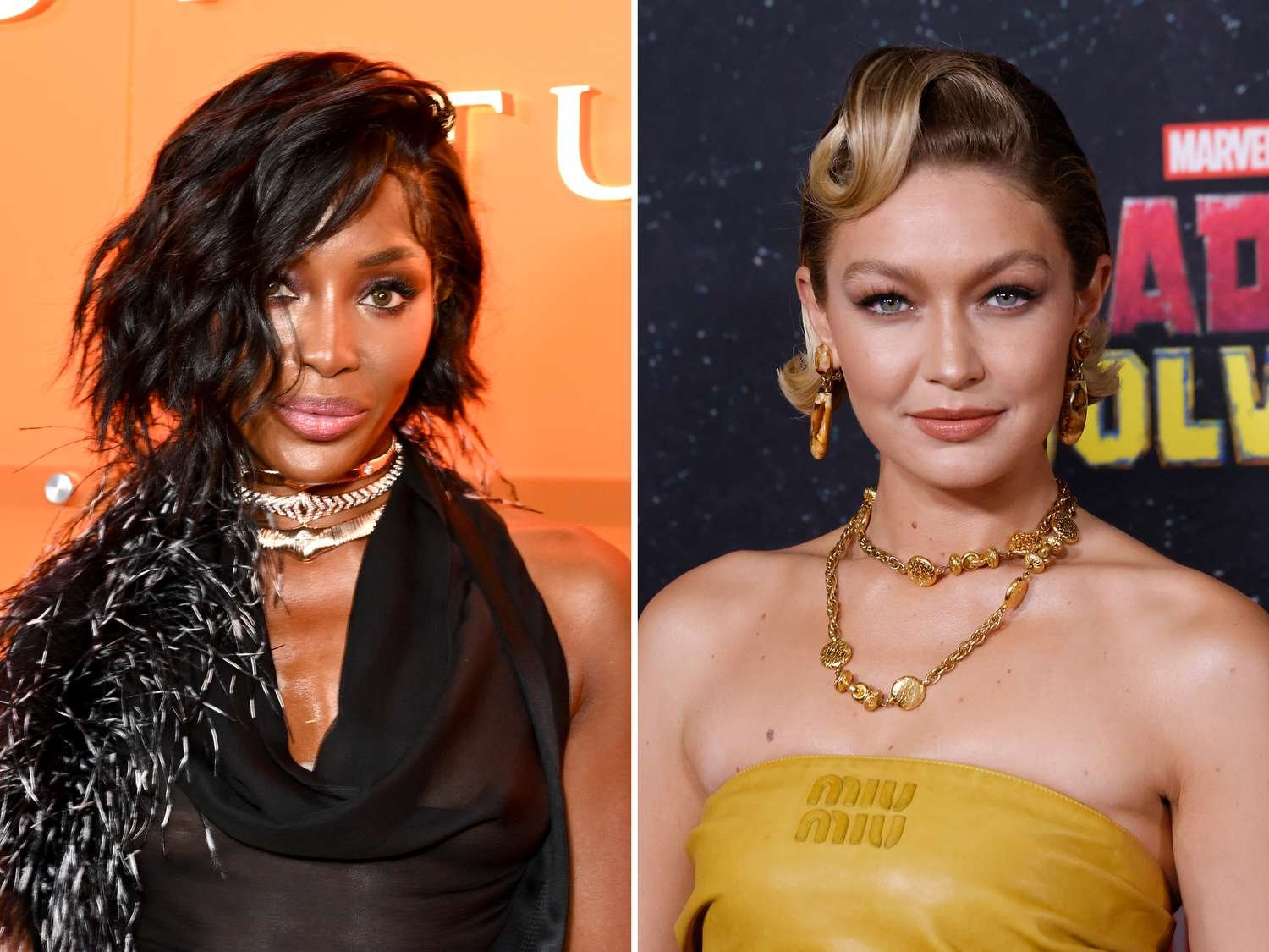Naomi Campbell and Gigi Hadid