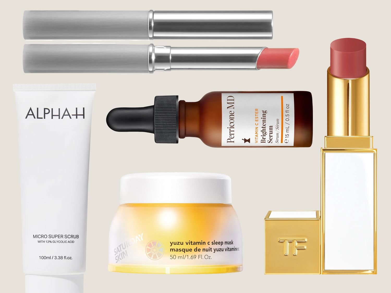 lipsticks, face micro scrub face wash, lighten up serum, sleep mask