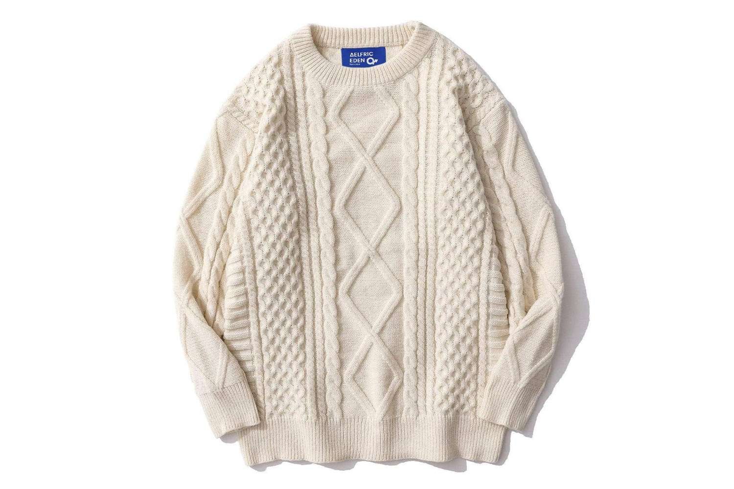 Amazon Aelfric nirvana Cable-knit Sweater