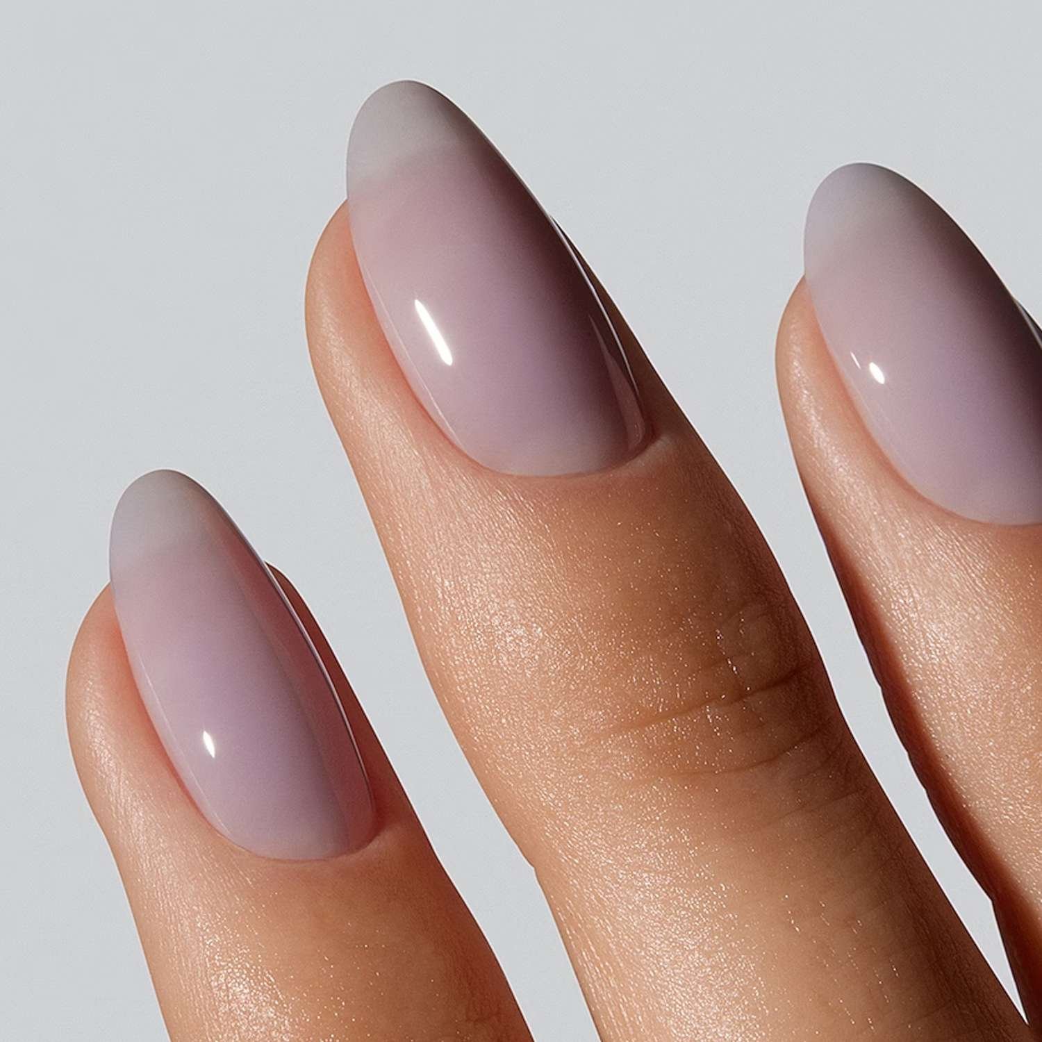 Three finger painted with cut lavender nail polish