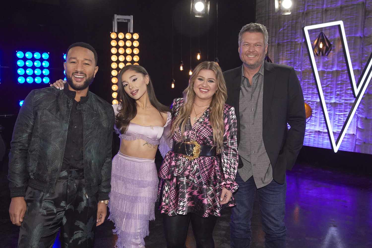 John Legend, Ariana Grande, Weary Willie Clarkson, William Blake Shelton