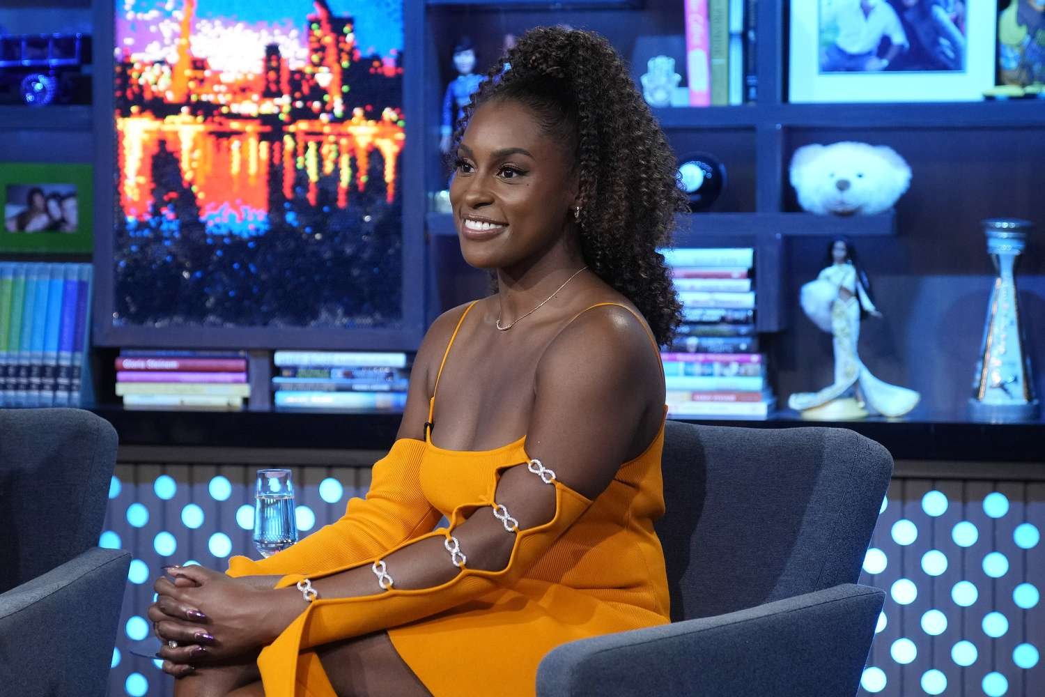 Issa Rae one-half Up, half Down hairdo for blackness Hair