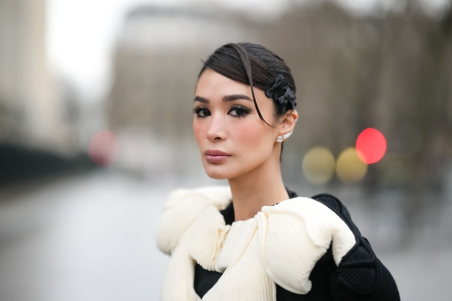 Heart Evangelista wearing high-contrast makeup.