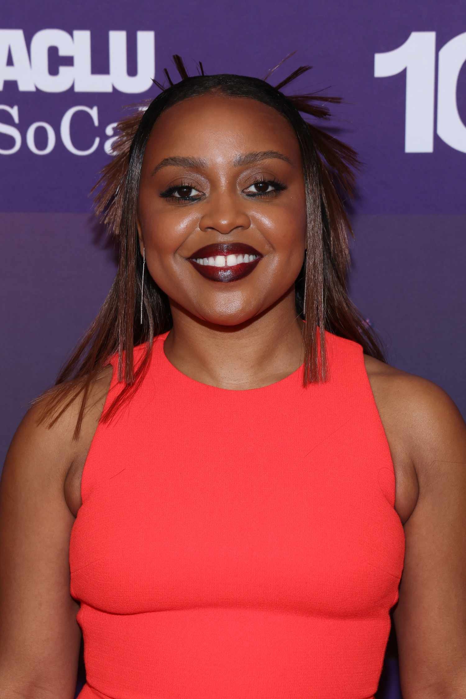 Quinta Brunson Half Up, half Down hairdo for Black Hair