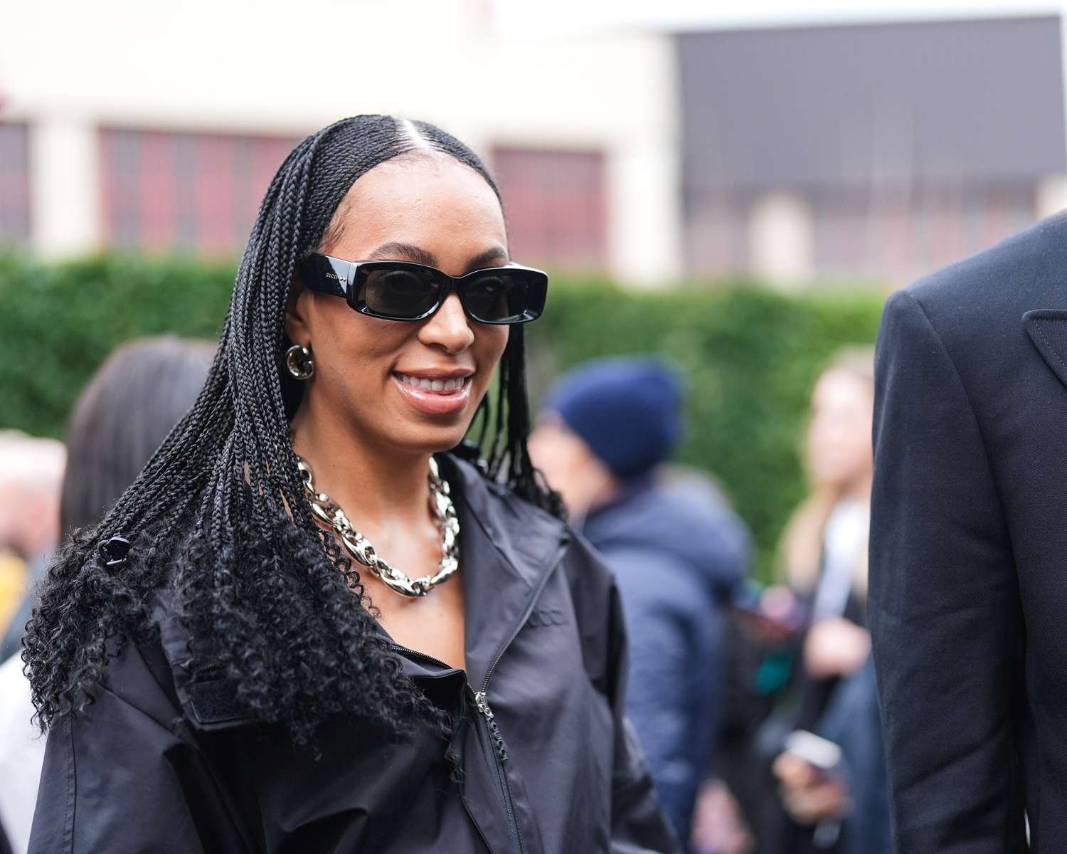 Solange wear angstrom black braid hairstyle