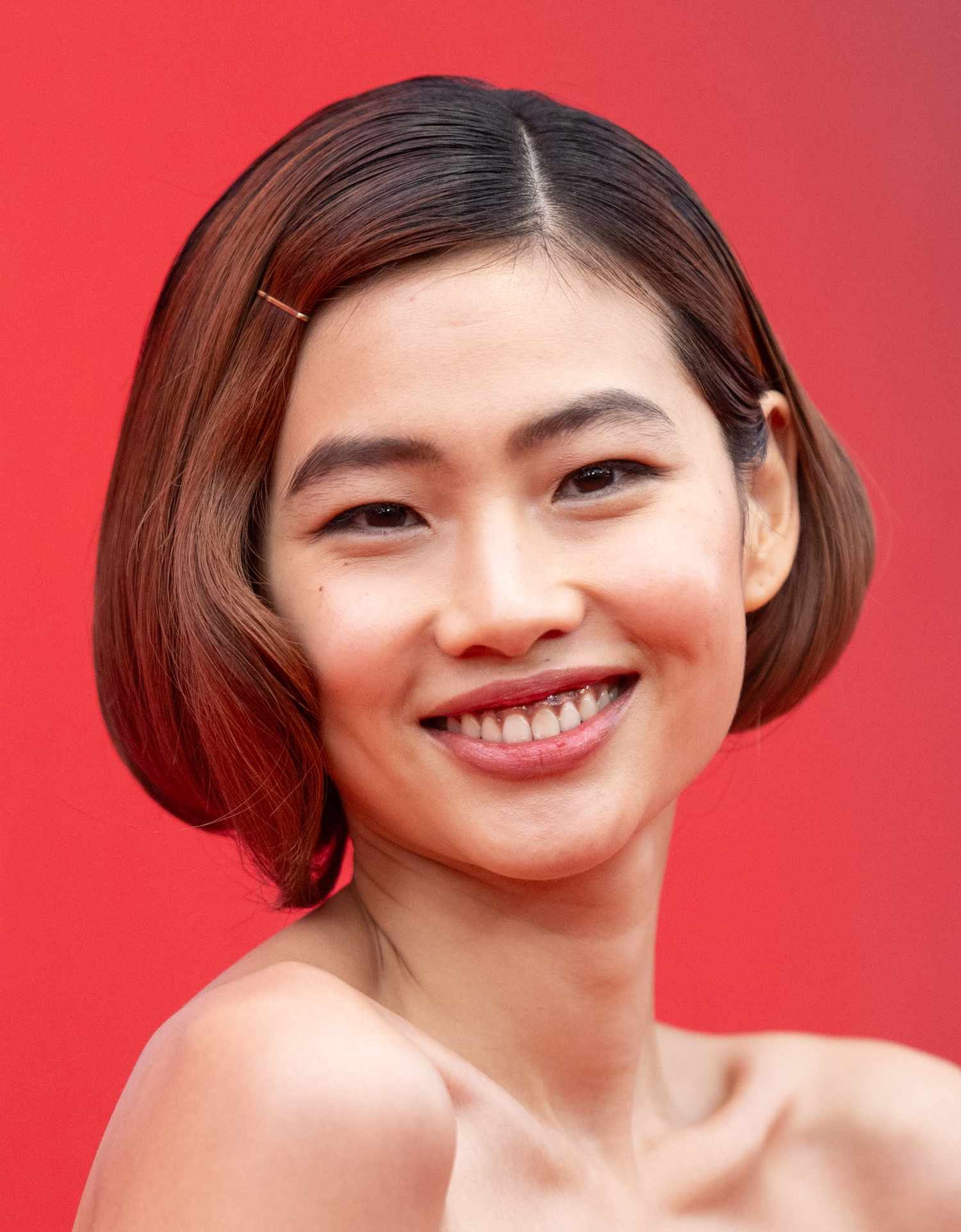 Hoyeon on a red carpet.