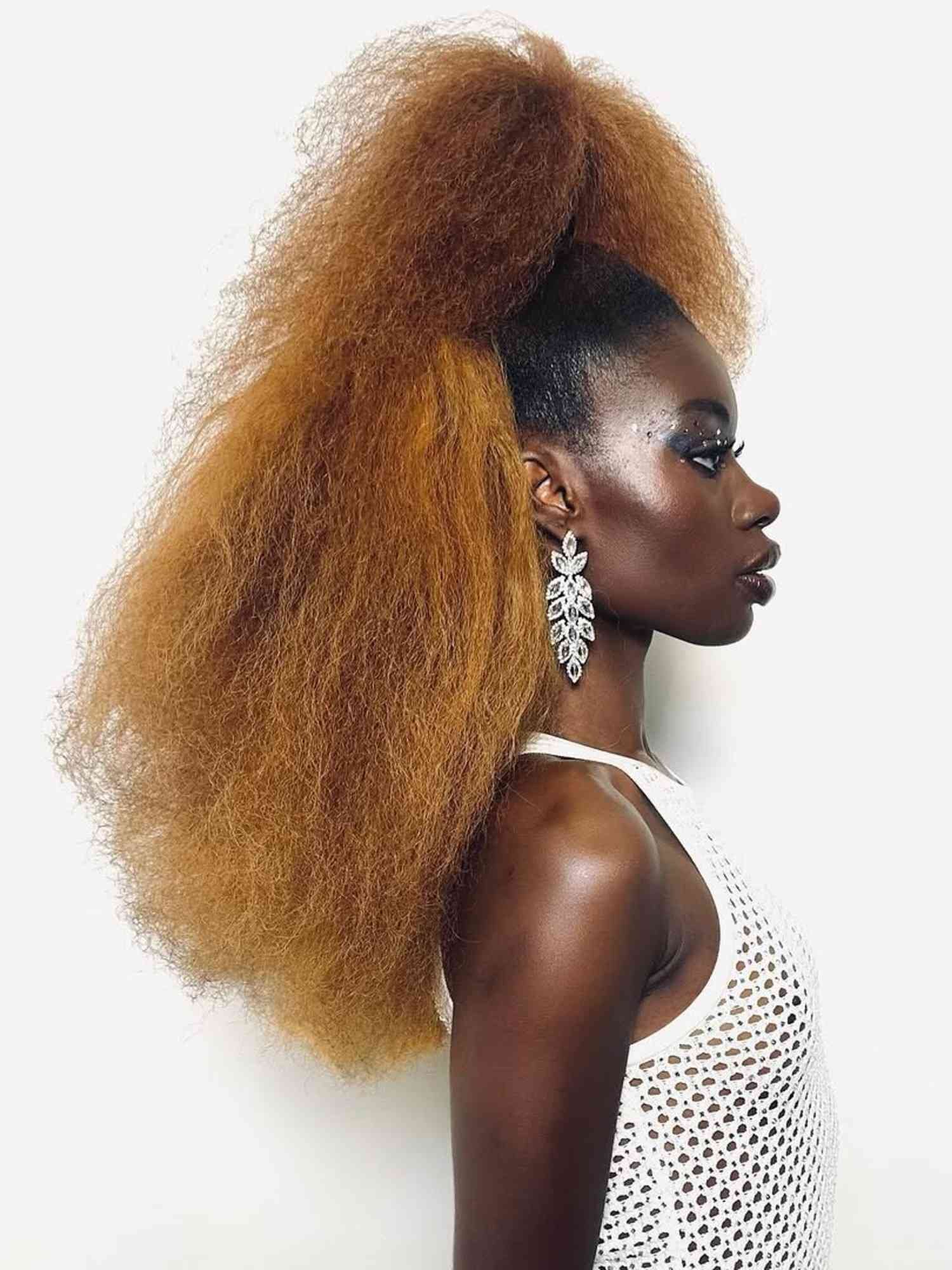 Half-Up Afro Chic - InStyle bobby pin hair style