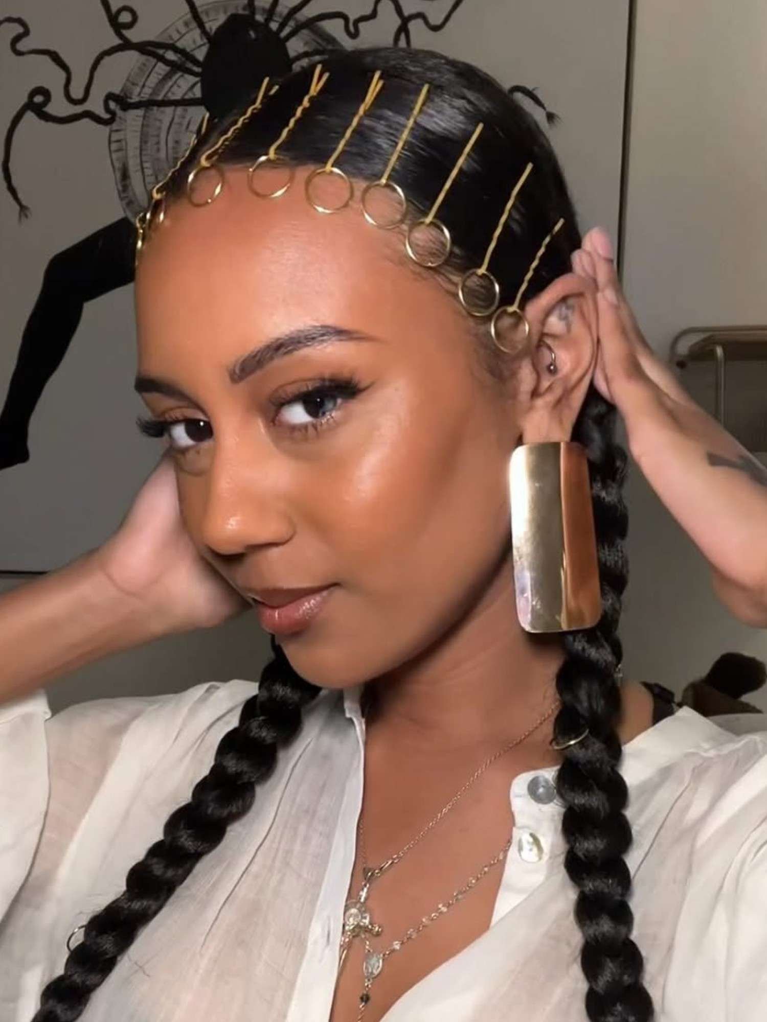 Sleek Bobby plait - InStyle bobby pin hair style