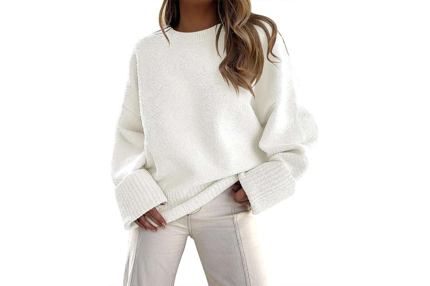 Amazon ANRABESS Crewneck yearn Sleeve Oversized Sweater