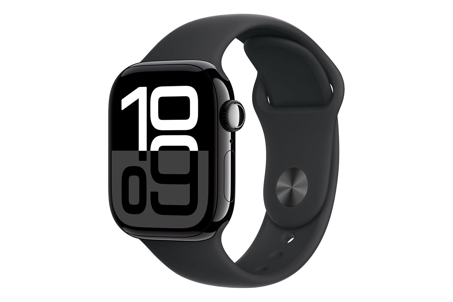 Apple Watch series 10 Jet Black Aluminium Case with Black sport Band