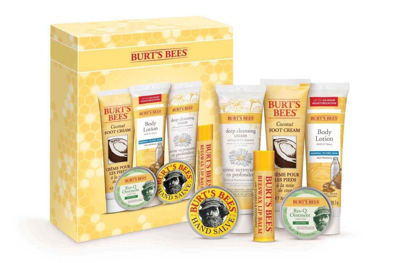 Amazon Burt's Bees Christmas Gifts, Captain Hicks stocking Stuffers Products, timeless Minis Kit - master copy Beeswax lip Balm, coconut meat Foot Cream, Milk Honey Body Lotion, deep cleanup Cream, Res-Q unguent & Hand Salve