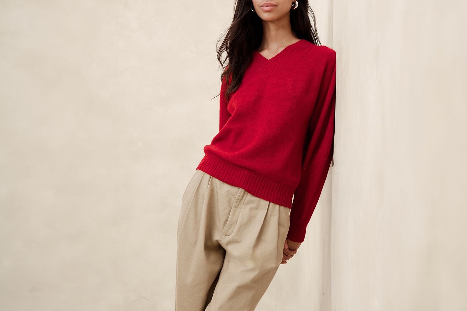 cozy vee neck sweater