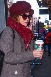 Katie Sherlock Holmes be seen arriving for the matinee performance of 'Our Town' on December 22, 2024 in New York, New York