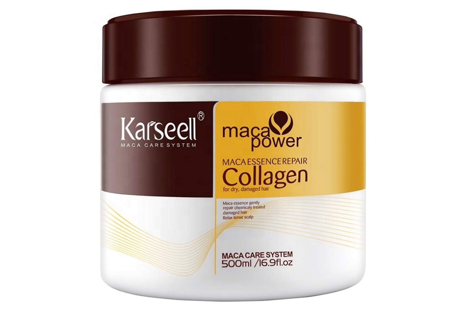 Amazon Karseell collagen hair Treatment deep Repair Conditioning Argan oil collagen hair Mask core for Dry damage hair All Hair type 16.90 oz 500ml
