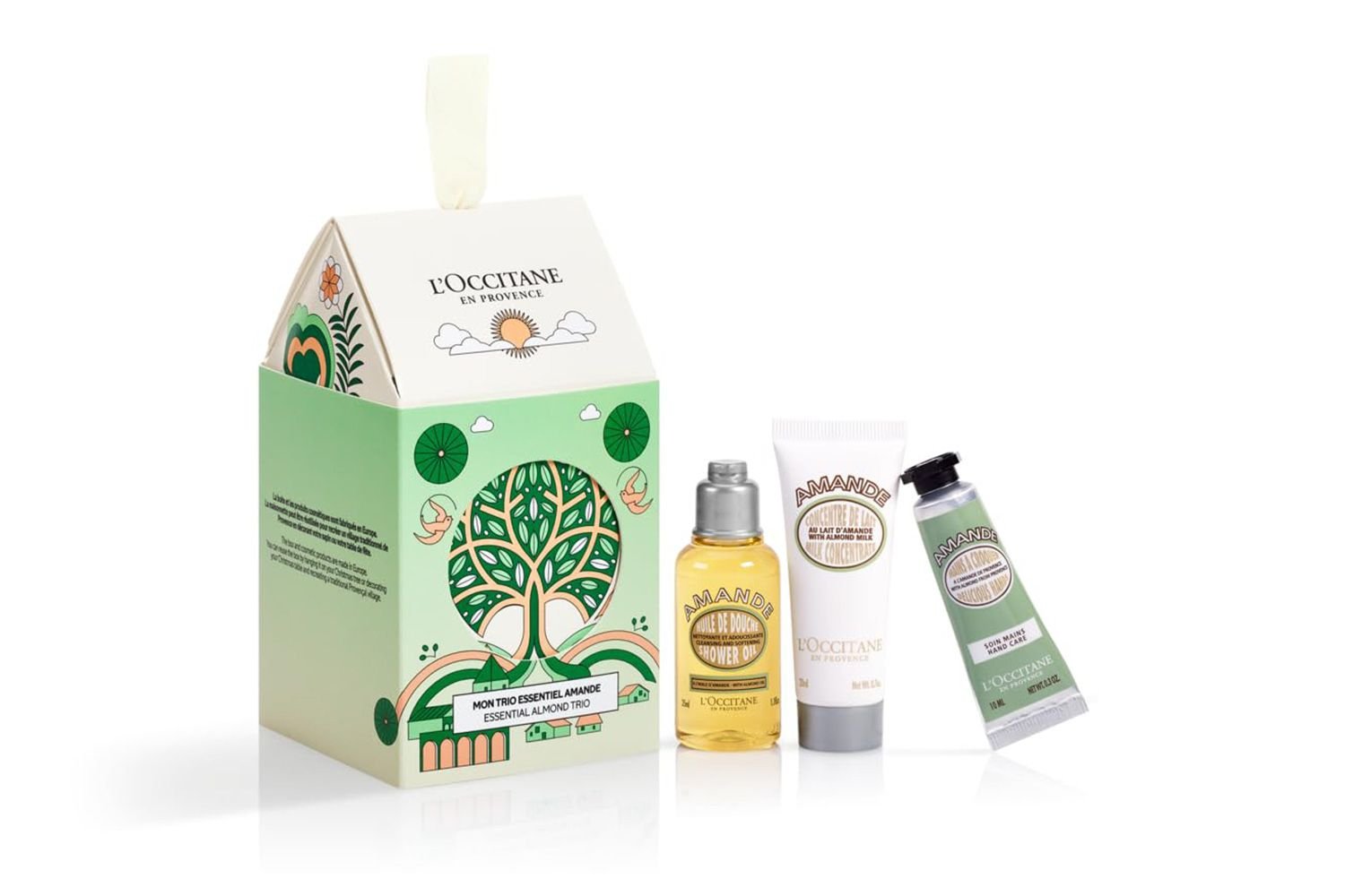 L'OCCITANE Almond holiday Ornament Gift set for Soft & Supple Skin: