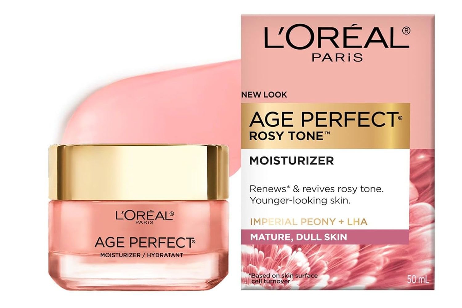 L'Oreal French capital Age perfective rosy tone of voice Anti-Aging face Moisturizer, Renew & resuscitate Healthy Tone, 1.7 oz