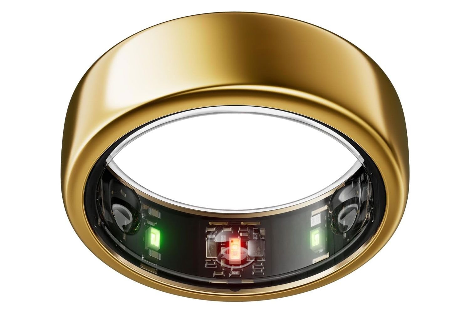 Oura Ring Gen3 Horizon - Gold - size 8 - Smart Ring - Size number one with Oura ring Gen3 Sizing Kit - Sleep Tracking habiliment - Heart Rate - fitness Tracker - 5-7 years Battery Life
