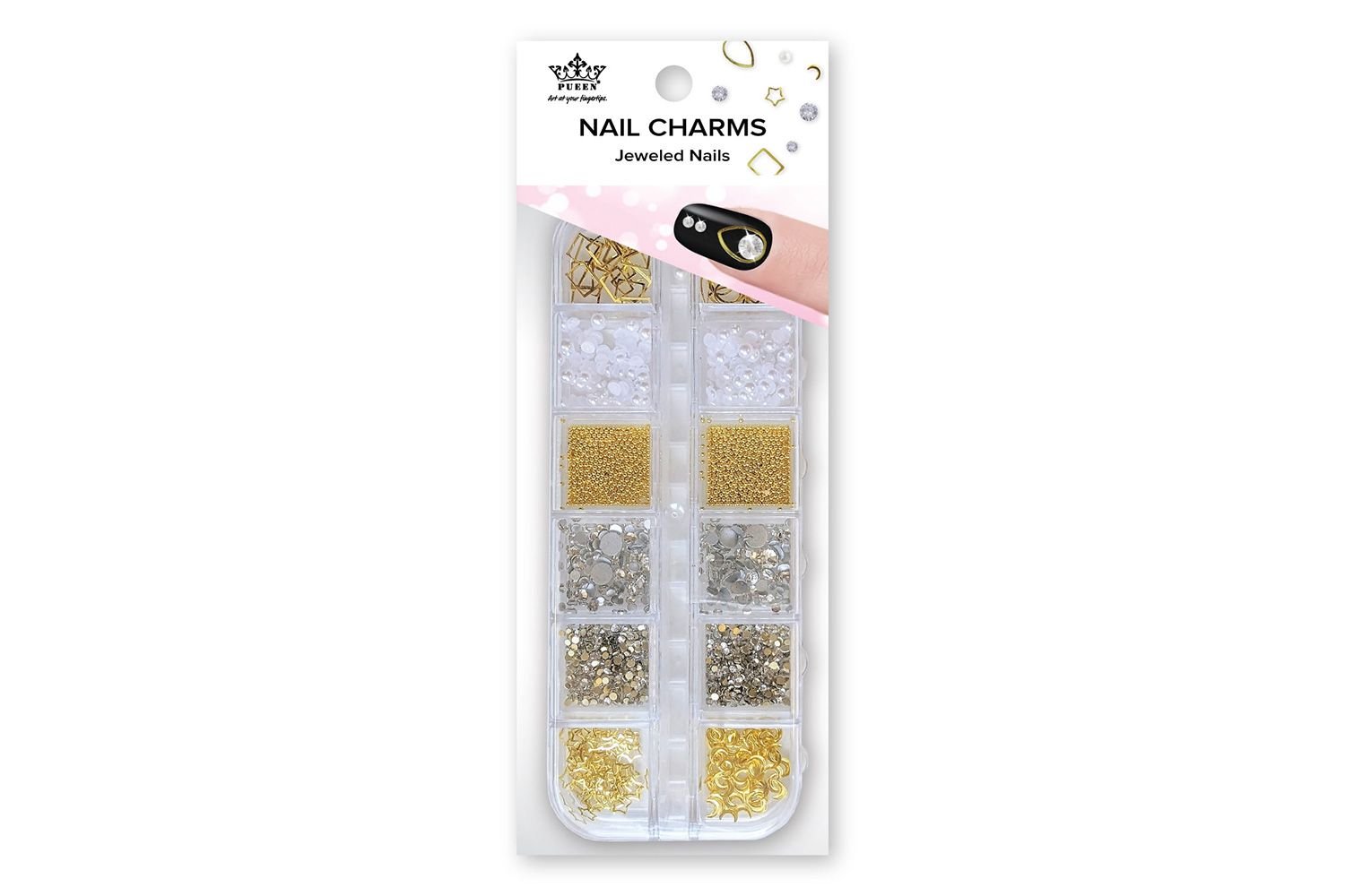 Pueen Nail Charms Multi configuration Nail Art