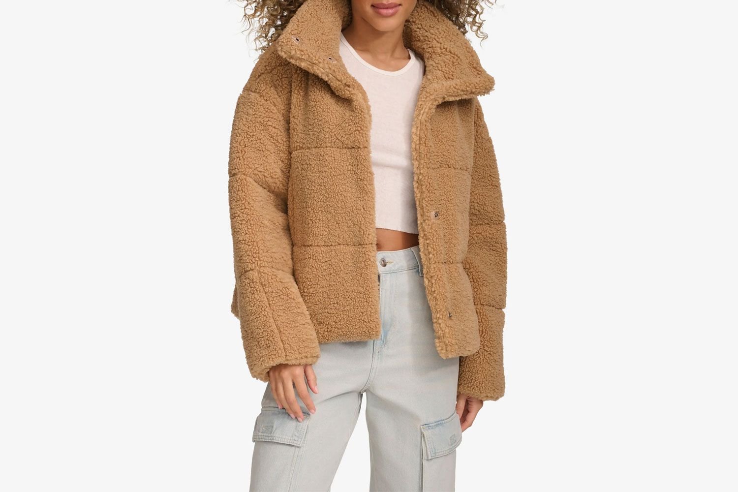 Quilted Faux Fur short teddy bear Jacket