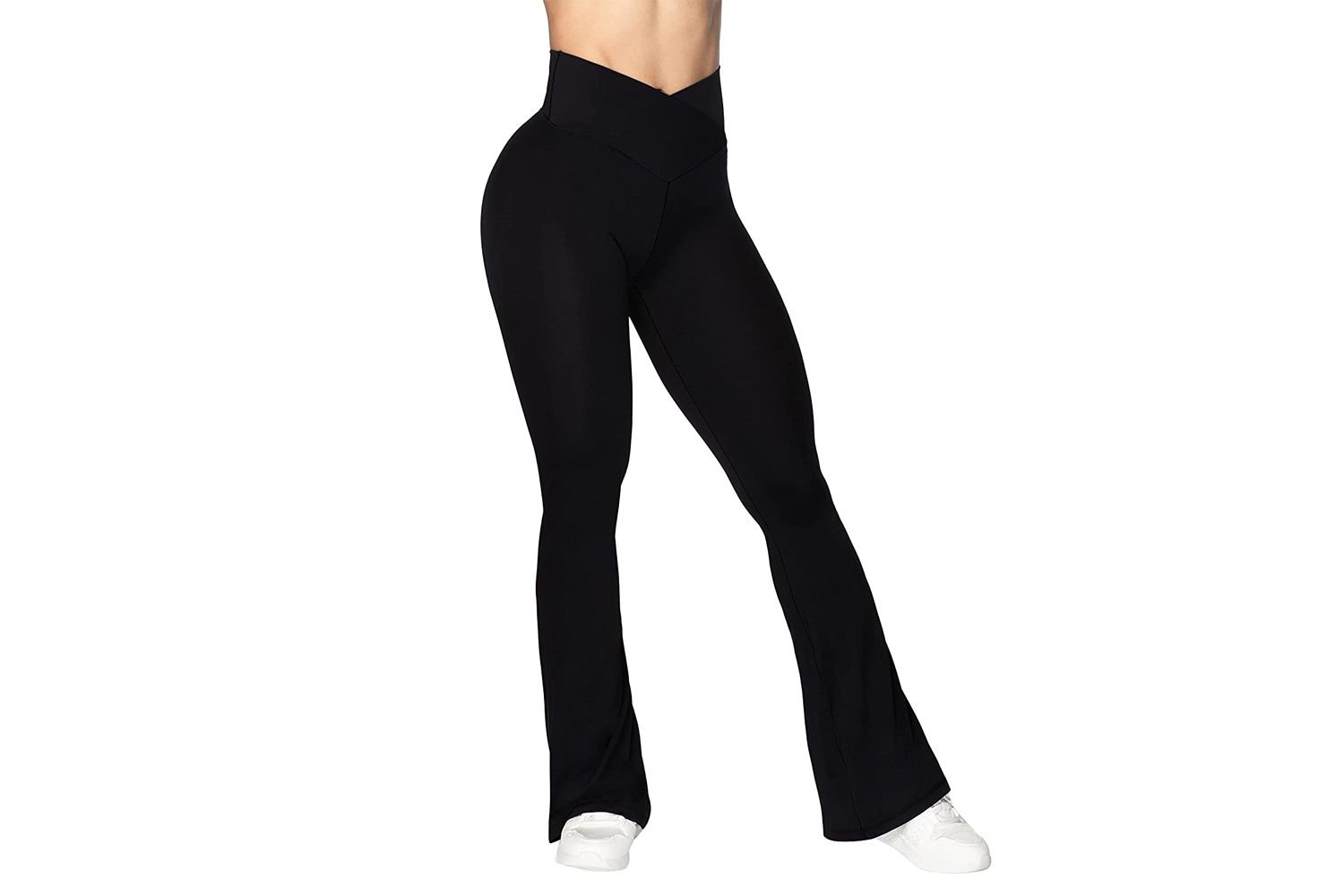 Sunzel Flare Leggings, crossing over Yoga bloomers with Tummy Control, High-Waisted and Wide Leg