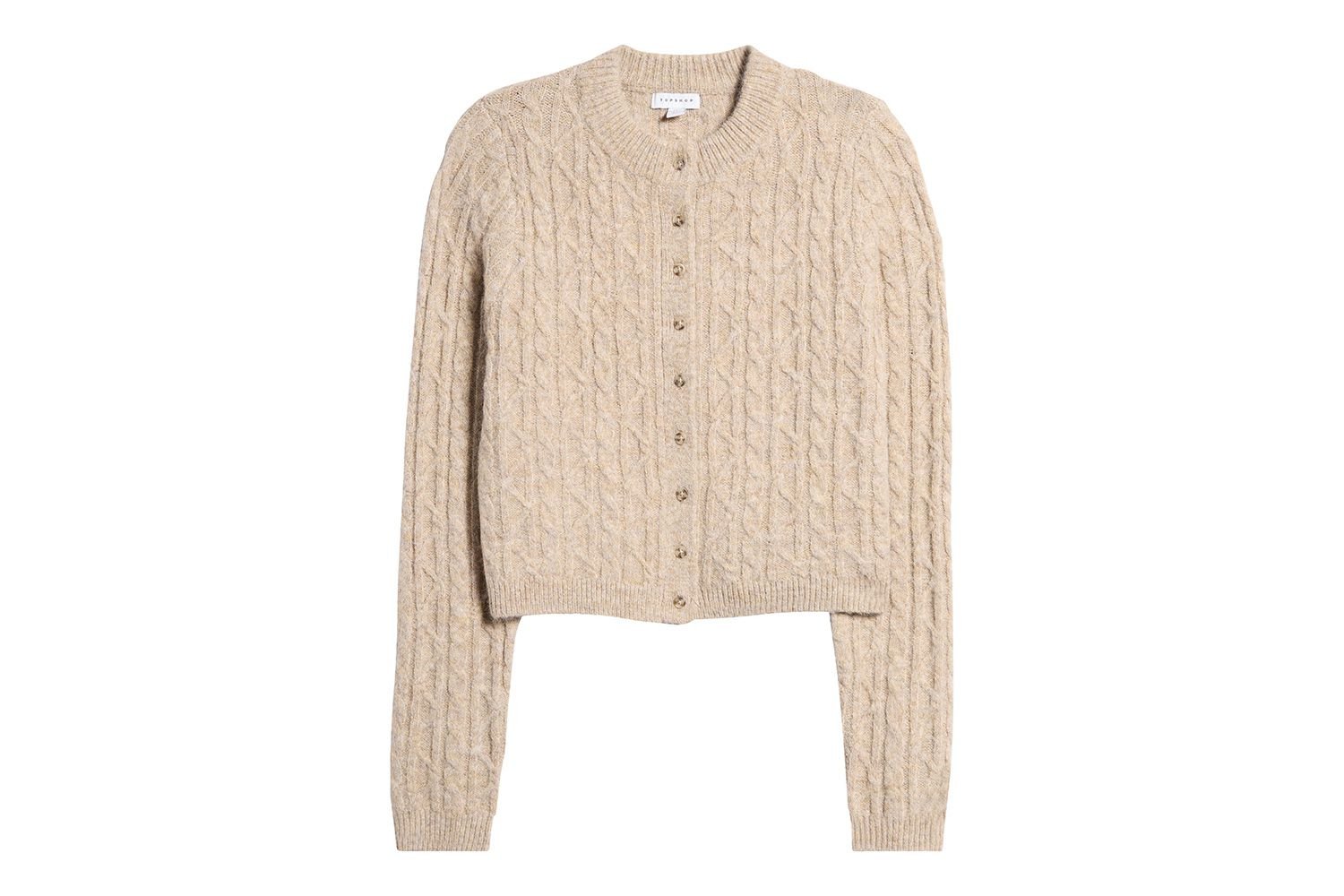 Topshop Cable Stitch Cardigan