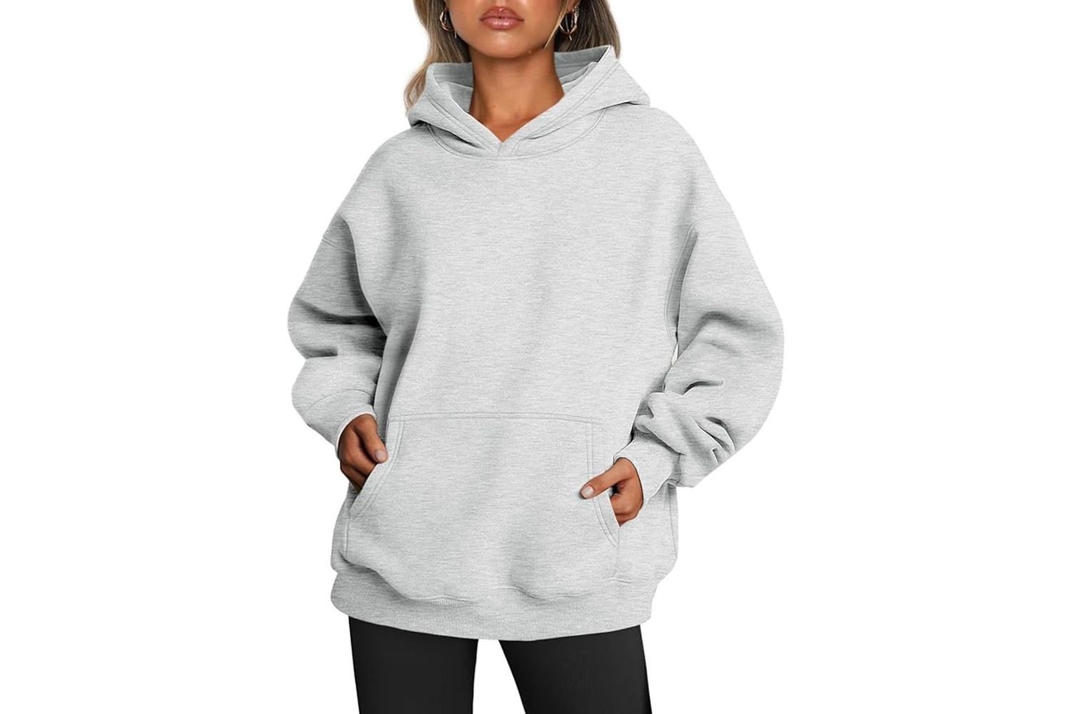 Amazon Trendy queen Womens Oversized Hoodies fleece sweatshirt yearn sleeve jumper Pullover autumn apparel with Pocket